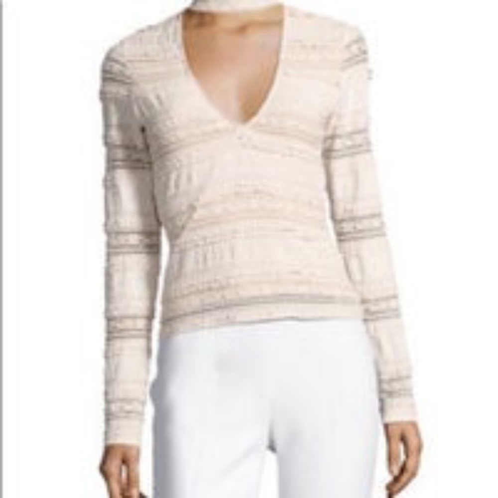 NWOT Cinq a Sept Lace Cutout Top